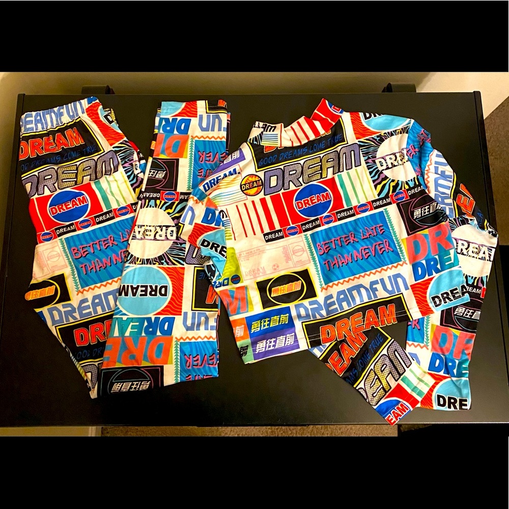 Big Girls leggings and Crop Top Set